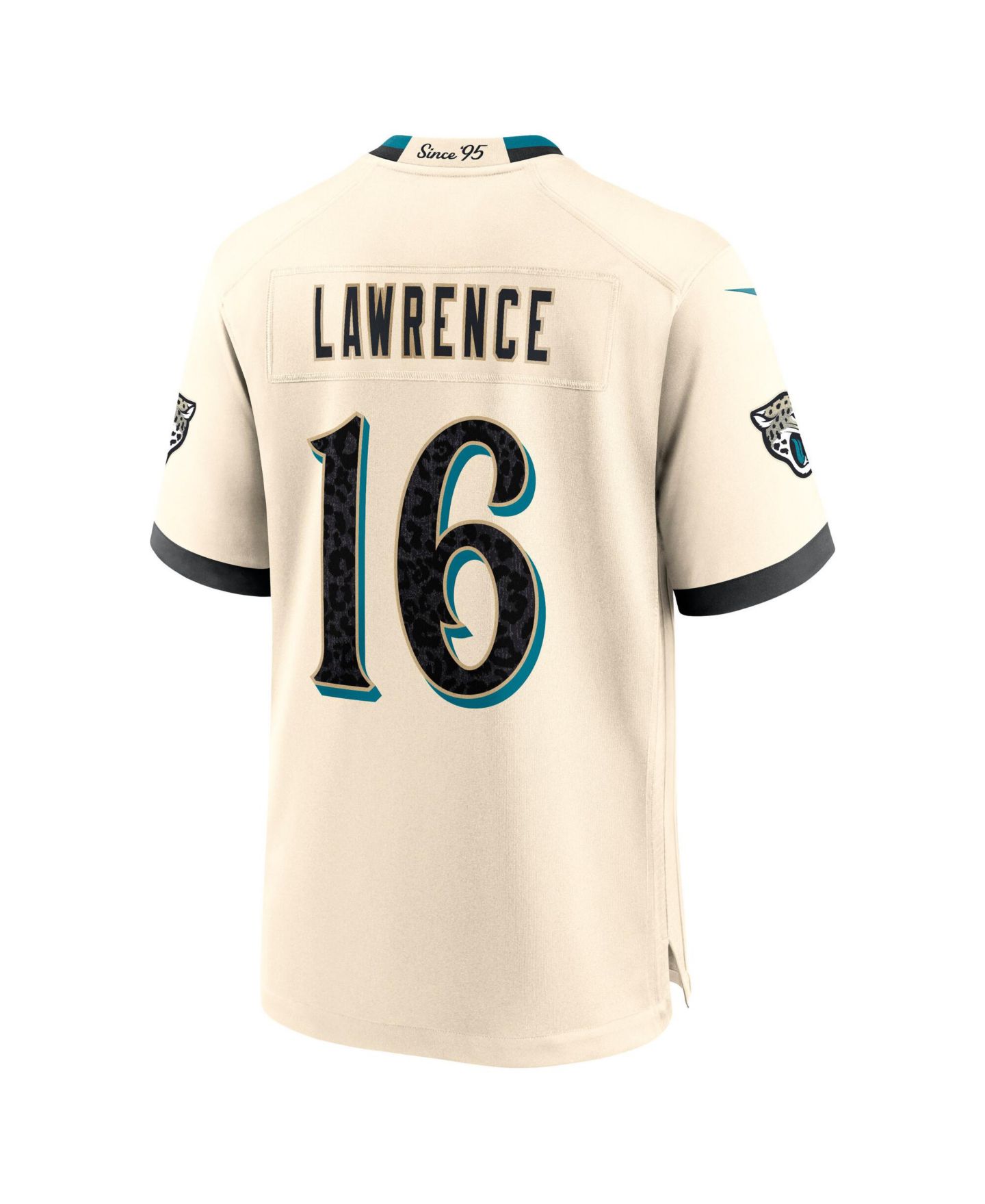 Мужской топ Nike Trevor Lawrence Natural Jacksonville Jaguars 2026 Rivalries Collection Game Jersey — фото 3