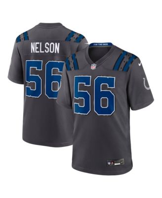 Men's Quenton Nelson Anthracite Indianapolis Colts 2026 Rivalries Collection Game Jersey
