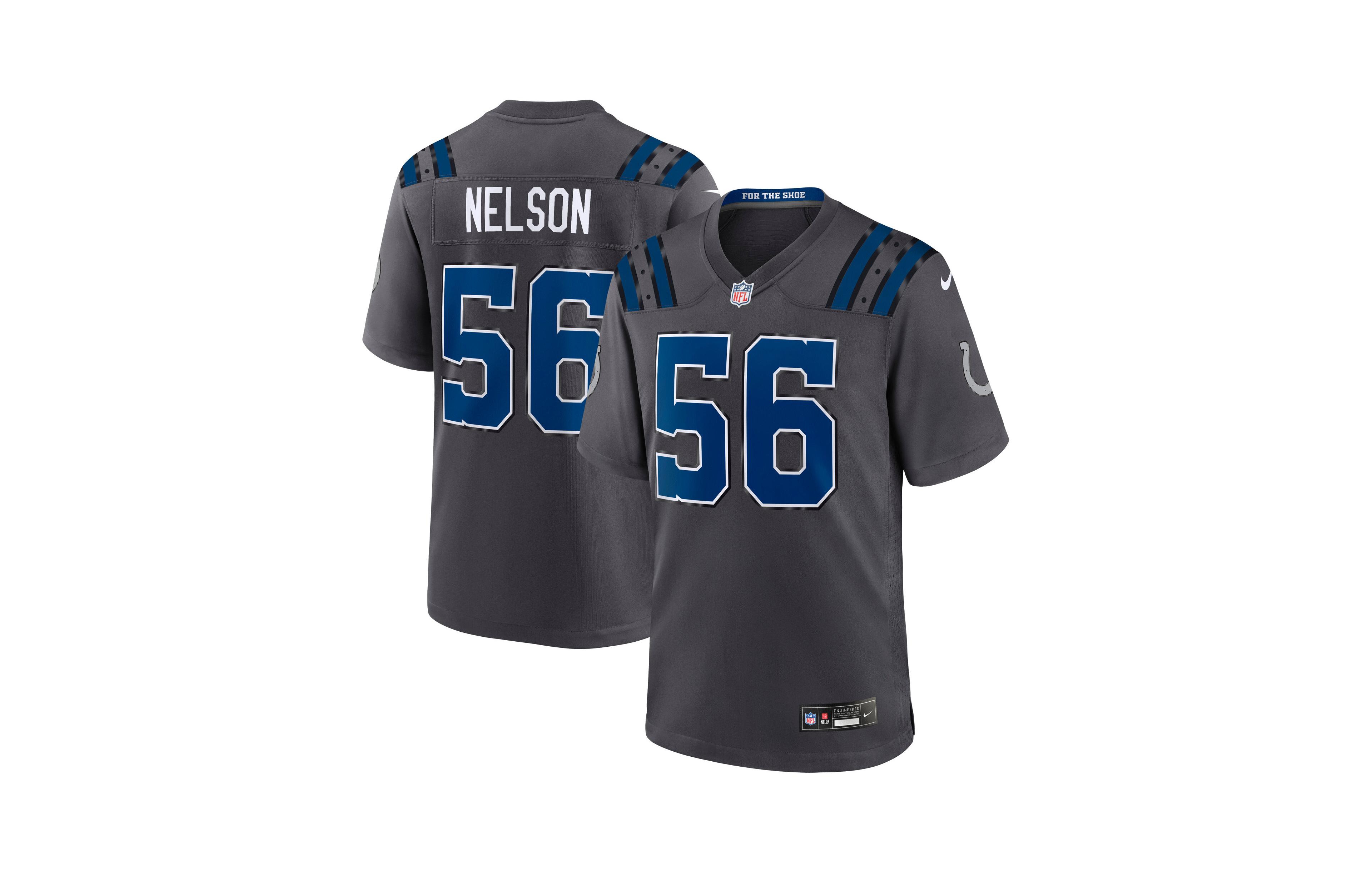 Nike Men's Quenton Nelson Anthracite Indianapolis Colts 2026 Rivalries Collection Game Jersey