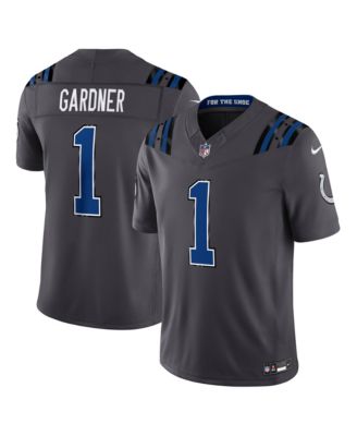 Men's Ahmad Sauce Gardner Anthracite Indianapolis Colts 2026 Rivalries Collection Vapor F.U.S.E Stitched Limited Jersey