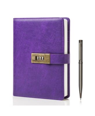 Lock Journal PU Leather Diary With Lock 240 Pages Lined Notebook Gift Set