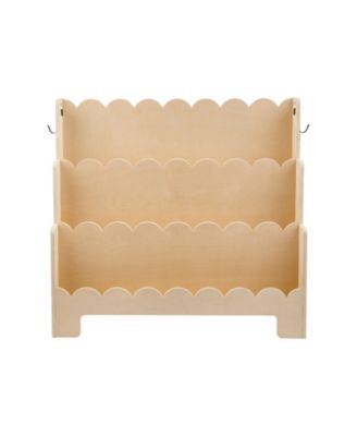 3-Tier Montessori Kids Bookshelf, Front Facing with Dual Hooks,