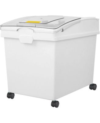 3 Pack 10.5 Gallon Food Storage Containers with Wheels and Scoops