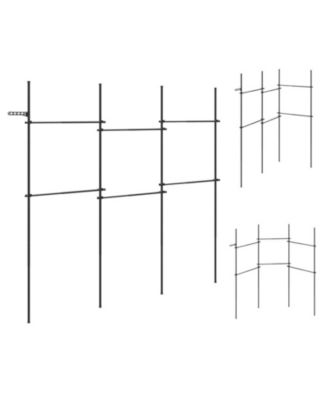 Floor to Ceiling Clothes Rack with Six Telescoping Hanging Bars