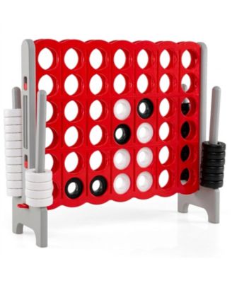 Jumbo 4-in-a-Row Board Game with Quick Reset, 42 Rings, Ages 5+