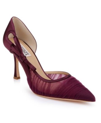Women's Rayna Pointed Toe Bridal Mesh-Embellished Pumps