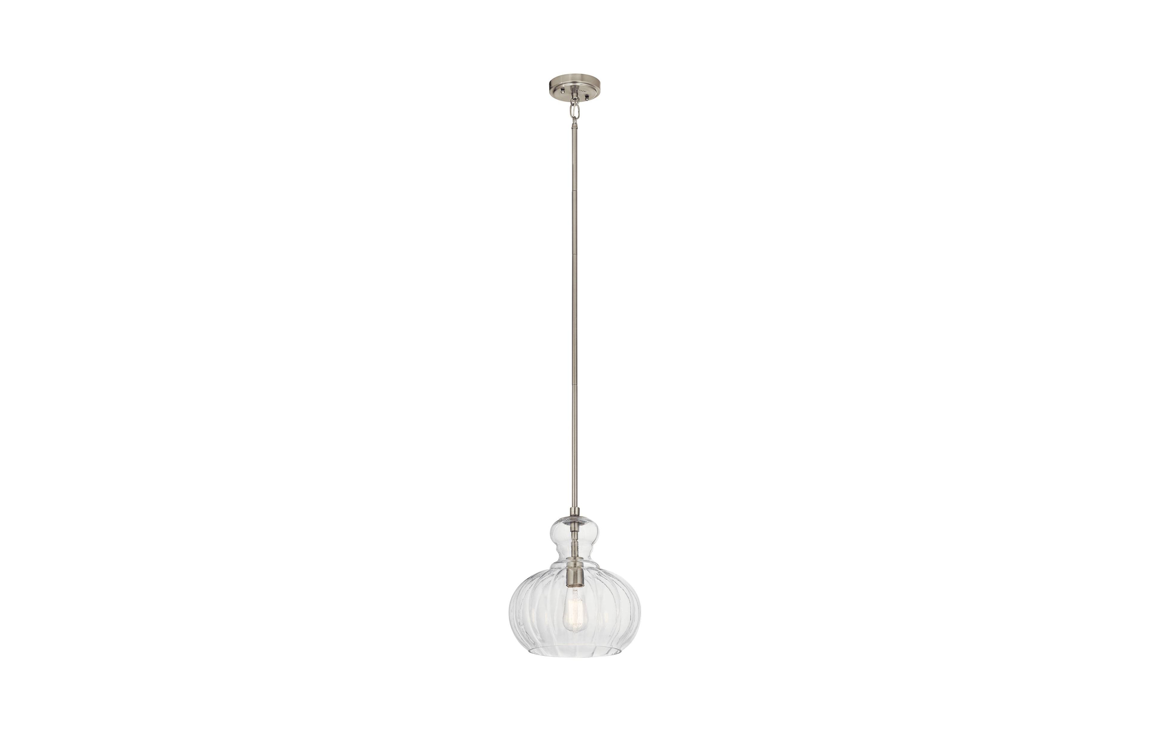 Kichler Riviera 11.5" Wide One Light Glass Mini Pendant