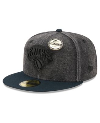 Men's  Black New York Knicks Washed Denim 59FIFTY Fitted Hat