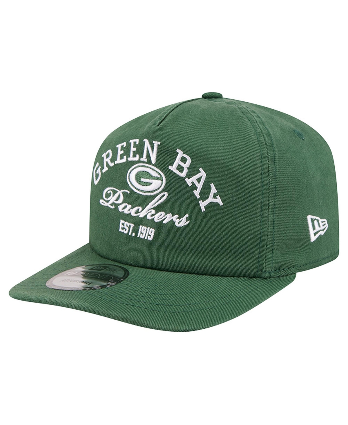 New Era Men's Green Bay Packers Stacked 19TWENTY Adjustable Hat