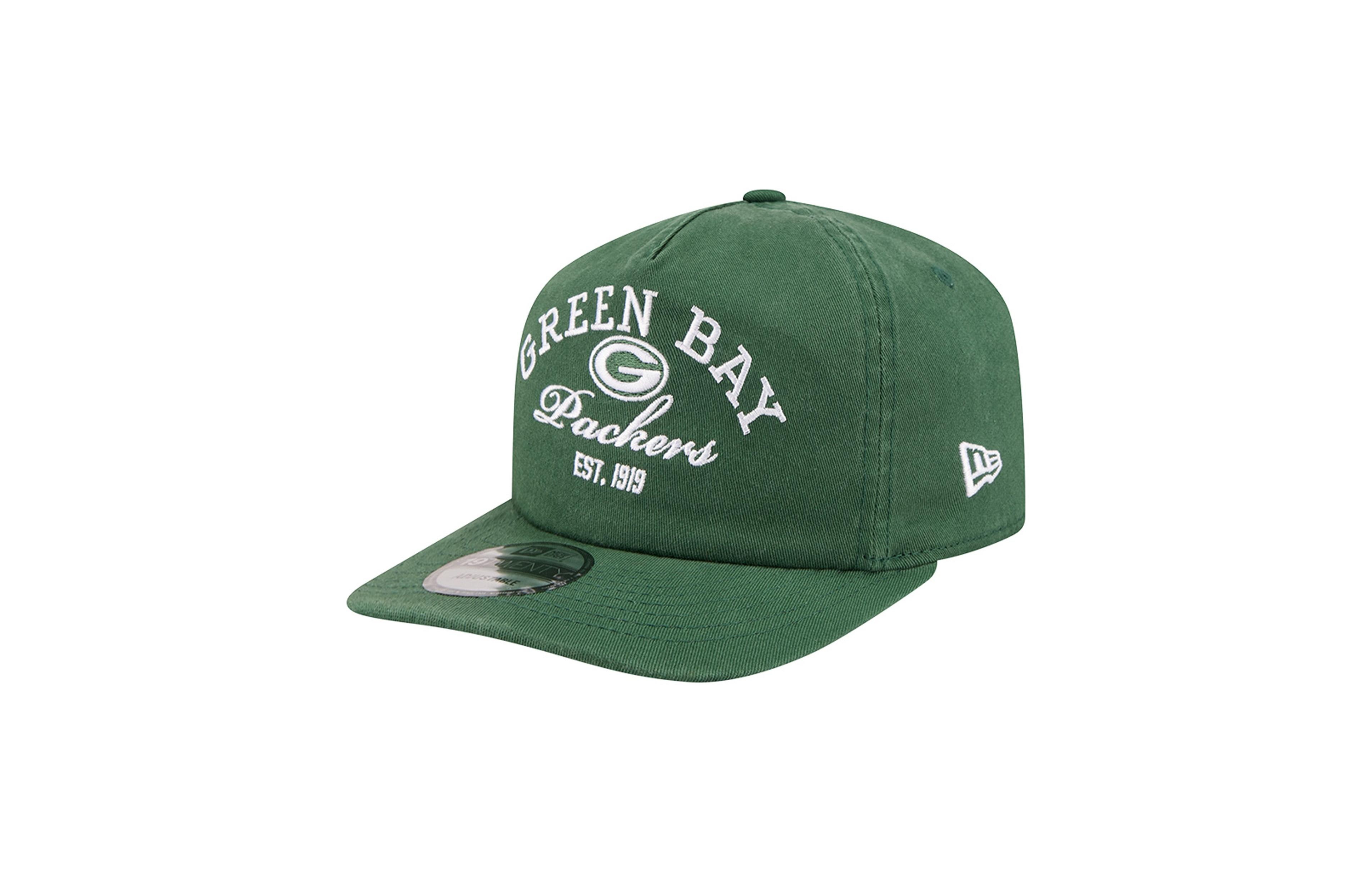 New Era Men's Green Bay Packers Stacked 19TWENTY Adjustable Hat