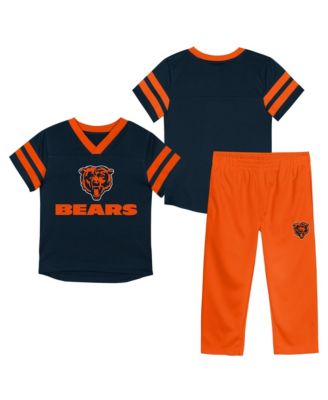 Toddler Navy/Orange Chicago Bears Red Zone Jersey Top & Pants Set