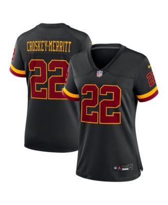 Women's Jacory Croskey-Merritt Black Washington Commanders Hail Raiser Alternate Game Jersey