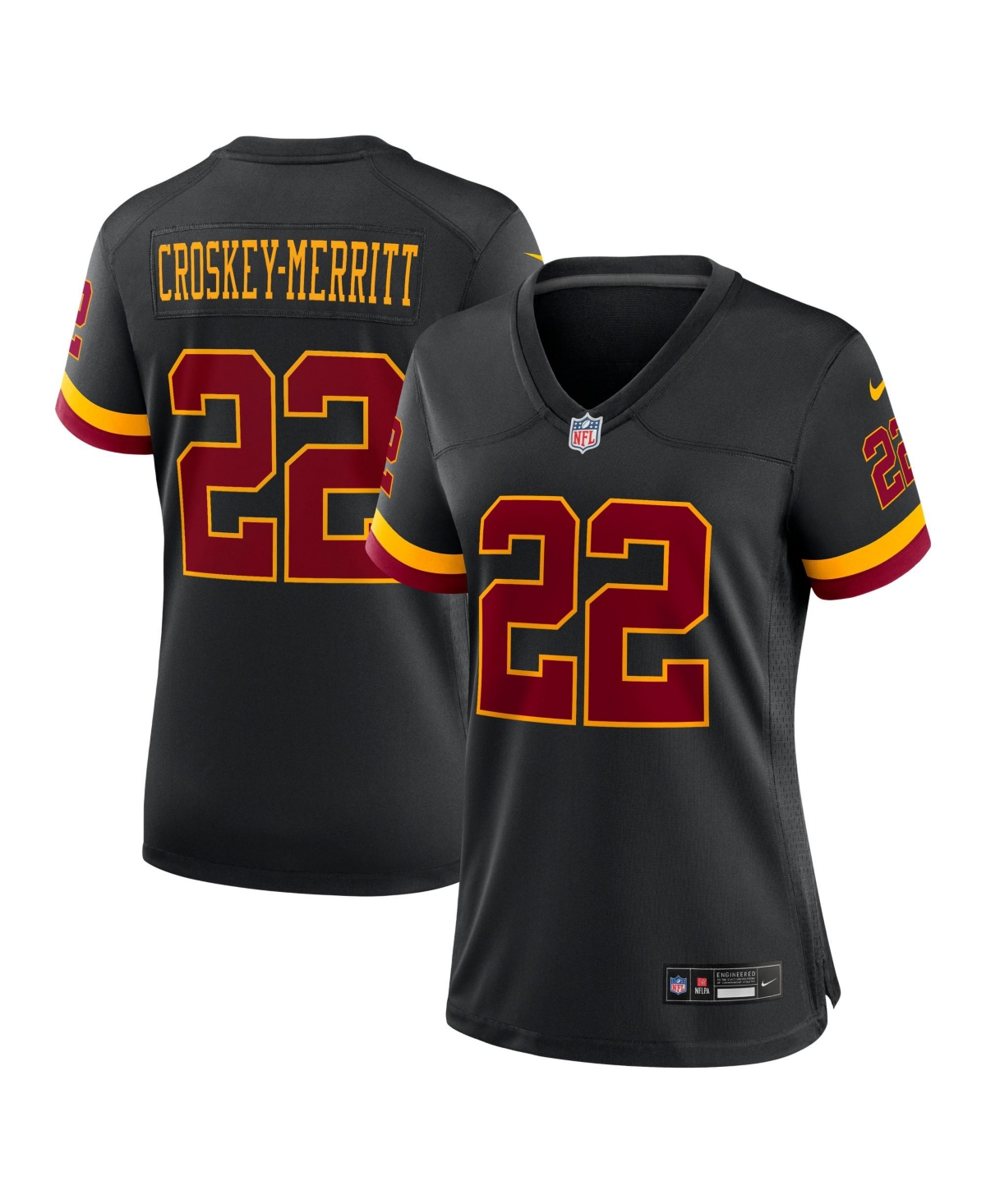 Nike Women's Jacory Croskey-Merritt Black Washington Commanders Hail Raiser Alternate Game Jersey