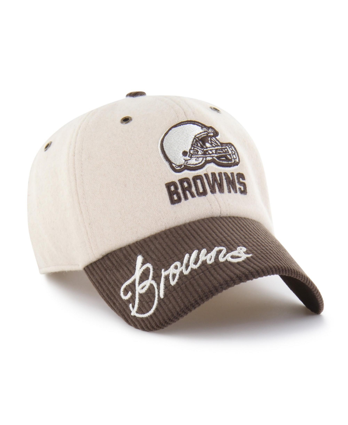 '47 Brand Women's Natural/Brown Cleveland Browns Rope Script Clean Up Adjustable Hat