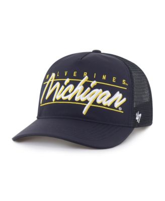 Men's and Women's Navy Michigan Wolverines brrr&deg; Condor Mesh Hitch Adjustable Hat