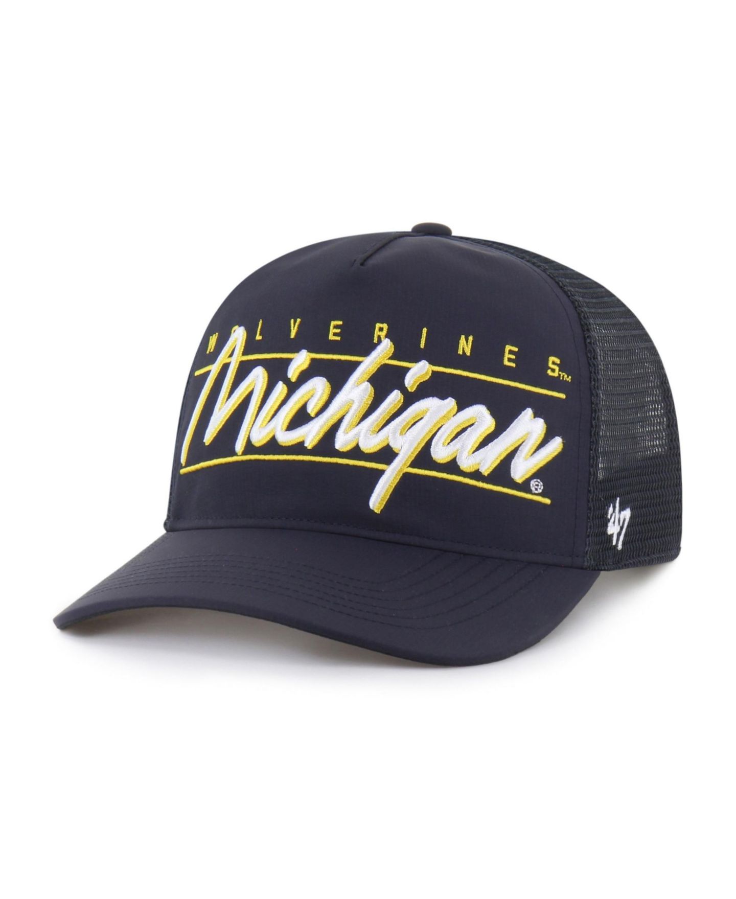 Кепка '47 Brand Navy Michigan Wolverines brrr° Condor Mesh Hitch Adjustable Hat — фото 1