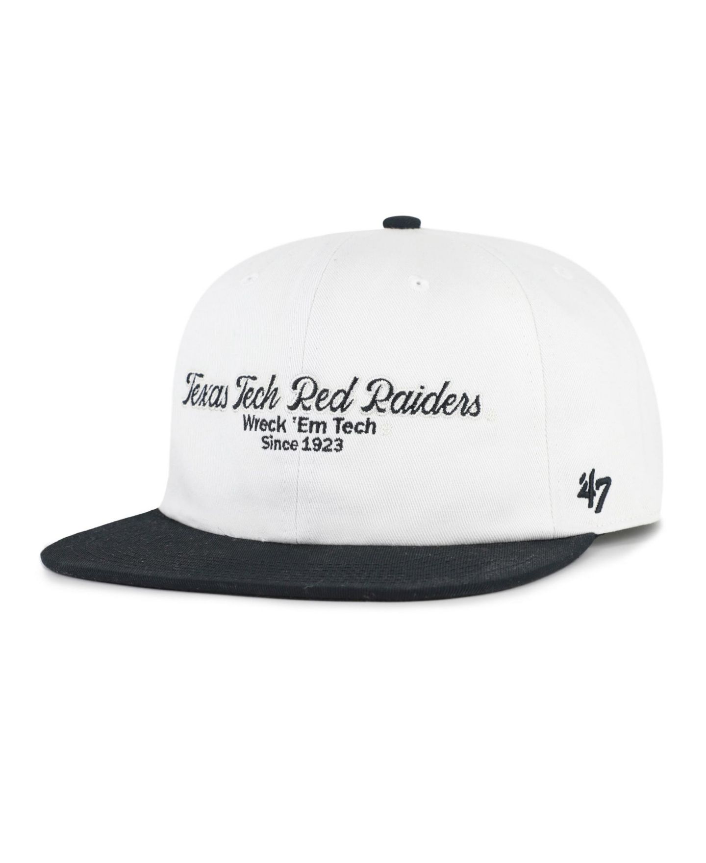 Мужская кепка '47 Brand White/Red Texas Tech Red Raiders Script Stack Relaxed Captain Adjustable Hat — фото 2