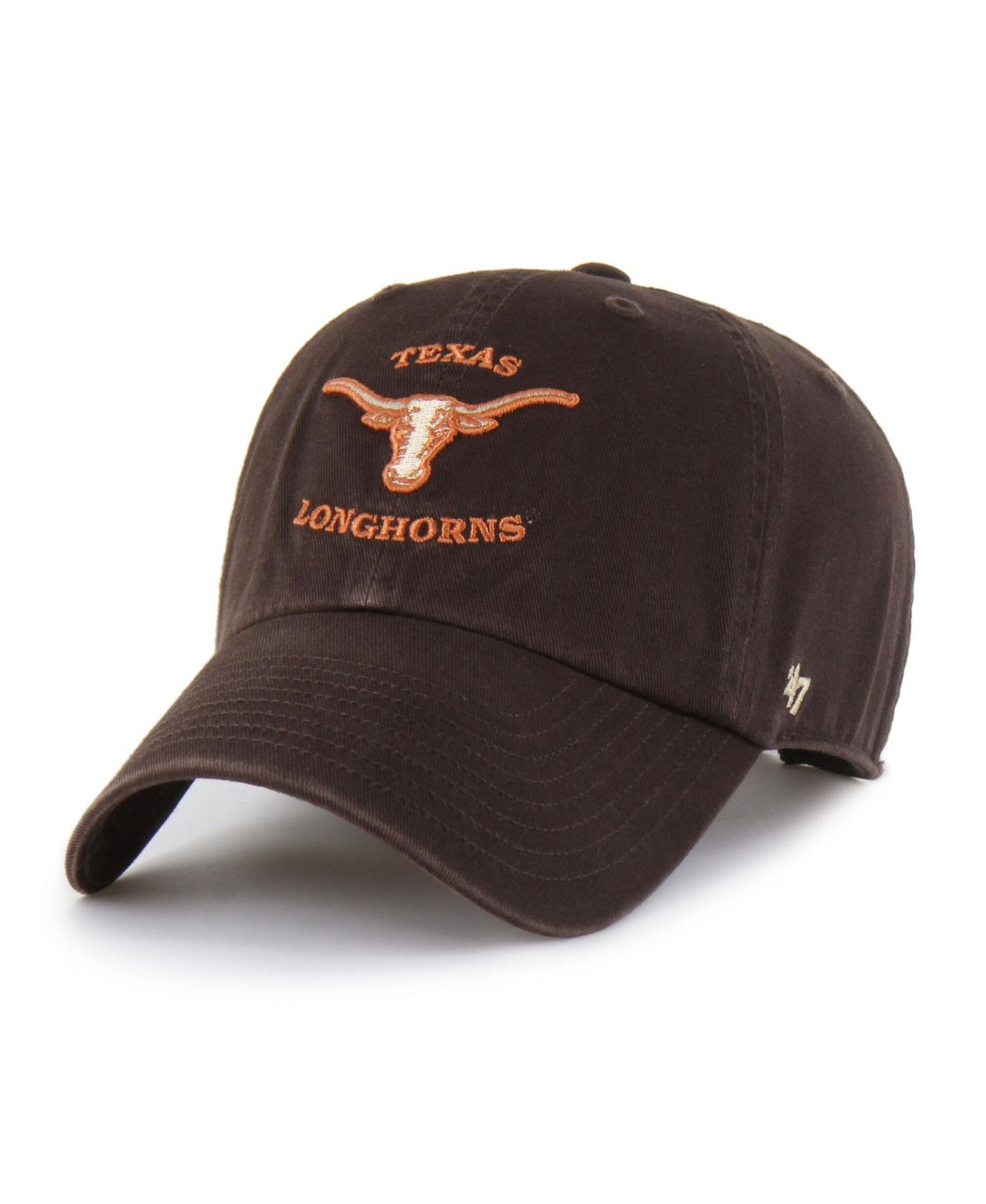 Мужская кепка '47 Brand Brown Texas Longhorns Vault Clean Up Adjustable Hat — фото 1