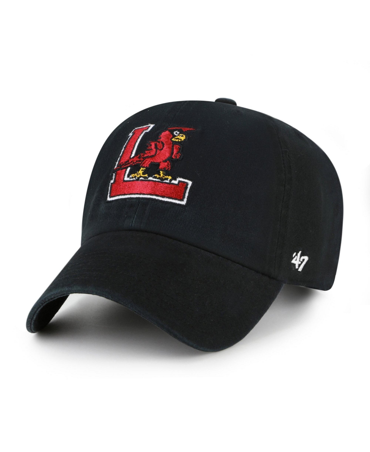 '47 Brand Men's Black Louisville Cardinals Vault Clean Up Adjustable Hat