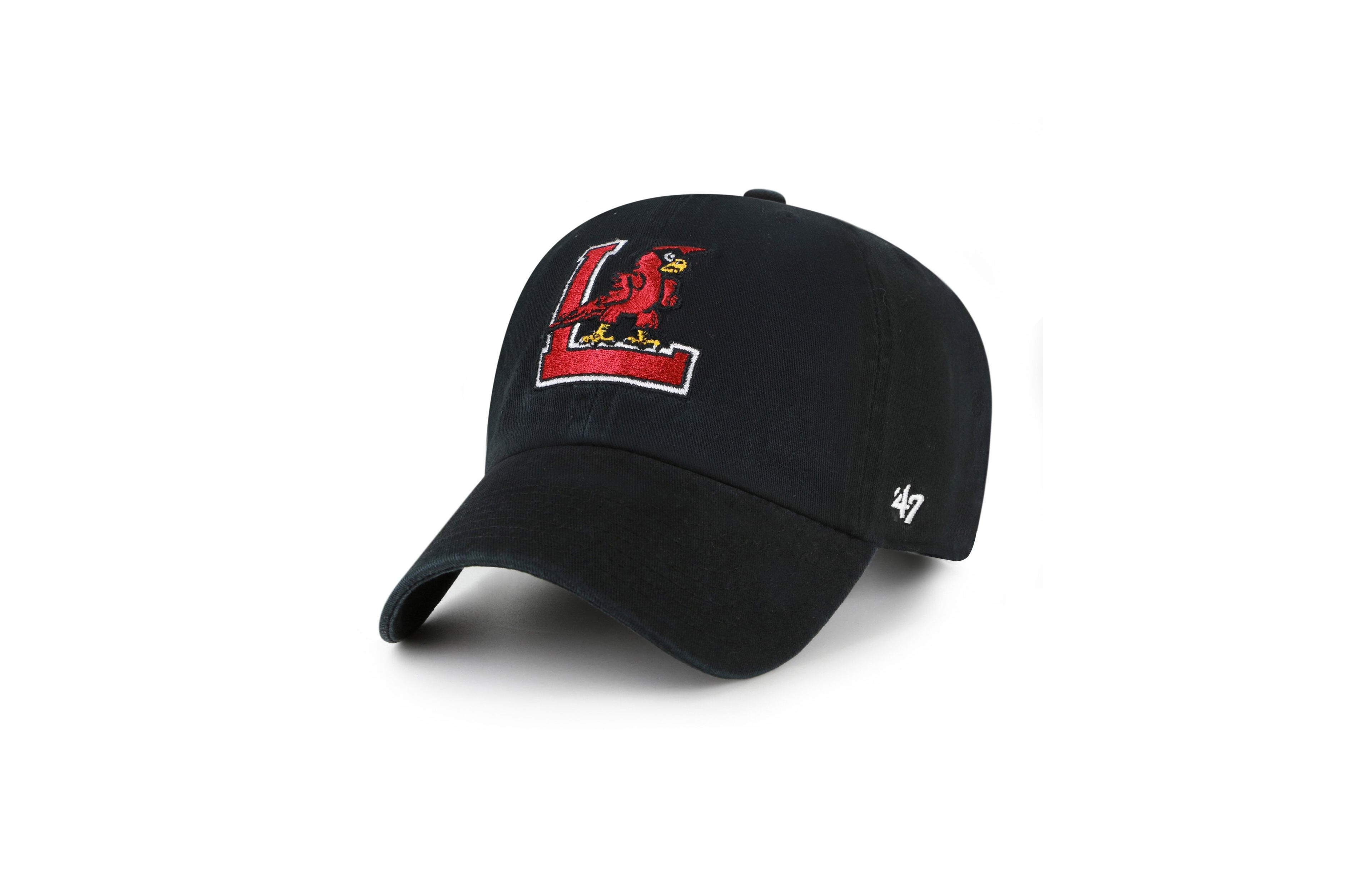 '47 Brand Men's Black Louisville Cardinals Vault Clean Up Adjustable Hat