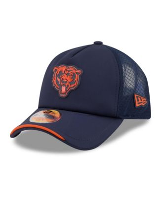 Big Boys and Girls Navy Chicago Bears 2026 Sideline Apex 9FORTY Adjustable Trucker Hat