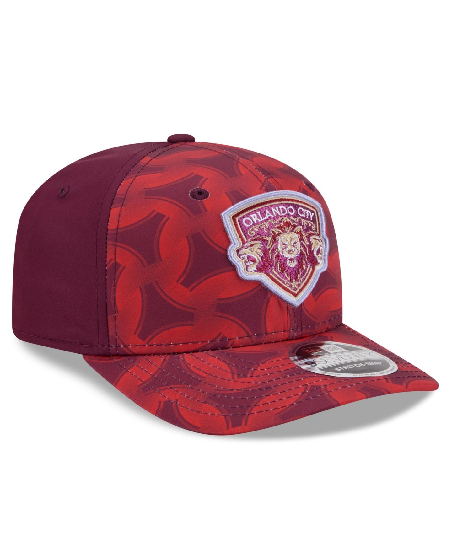 Мужские головные уборы New Era Red Orlando City SC 2026 Third Jersey Hook 9SEVENTY Adjustable Hat — фото 4