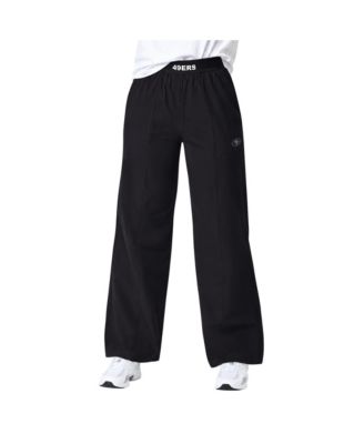 Women's Black San Francisco 49ers Athleisure Wide-Leg Trousers