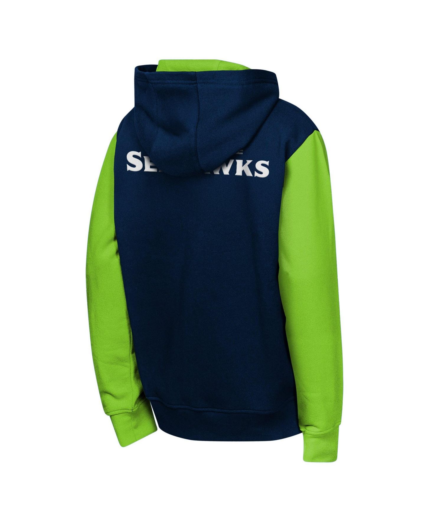 Детское худи Outerstuff Navy Seattle Seahawks Stadium Colorblock Full-Zip — фото 3