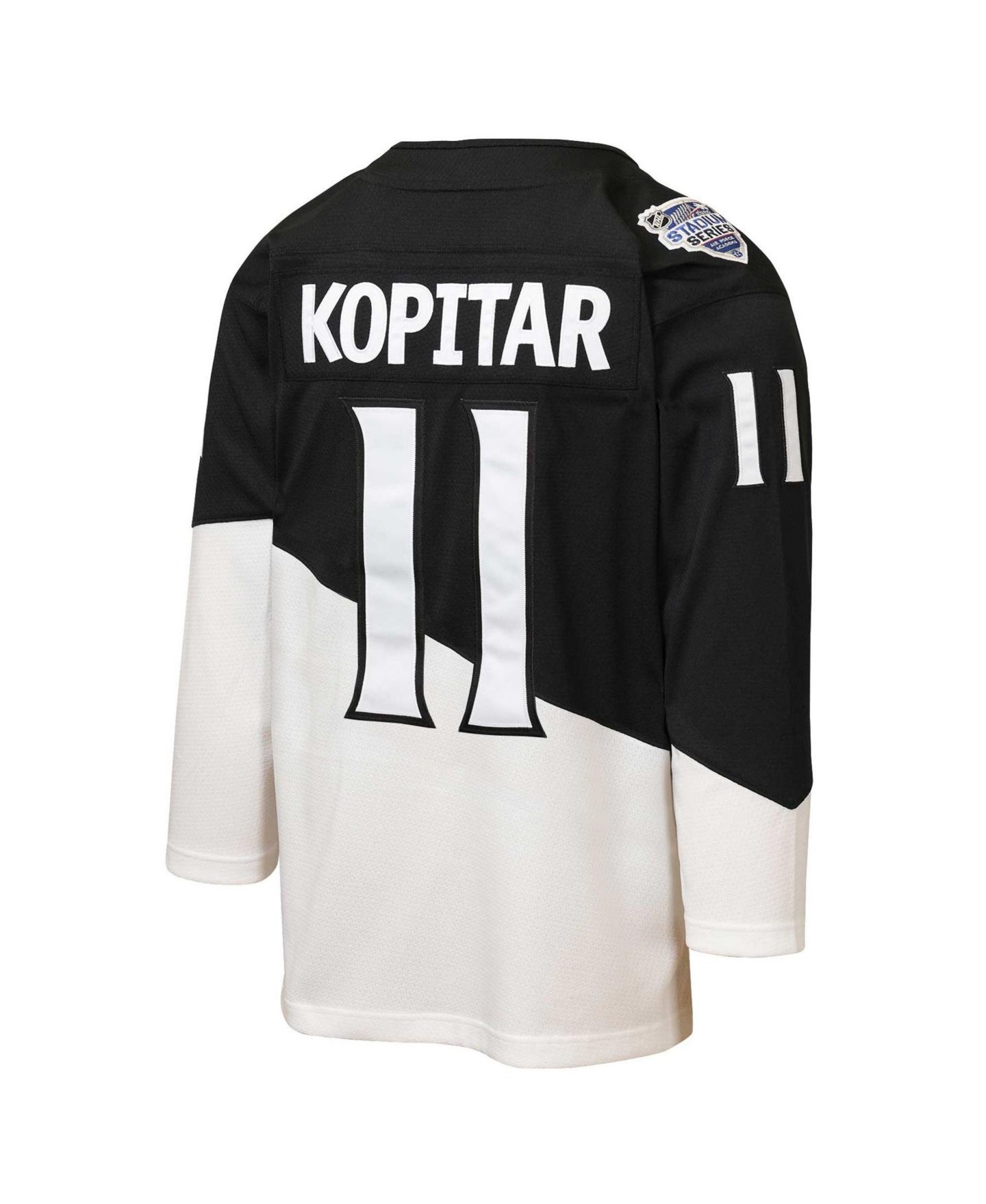 Детский топ Mitchell & Ness Anze Kopitar Black/White Los Angeles Kings 2020 Stadium Series Power Play Jersey — фото 3