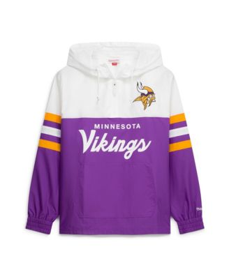 Men's  Purple Minnesota Vikings Head Coach Anorak Quarter-Zip Windbreaker Jacket