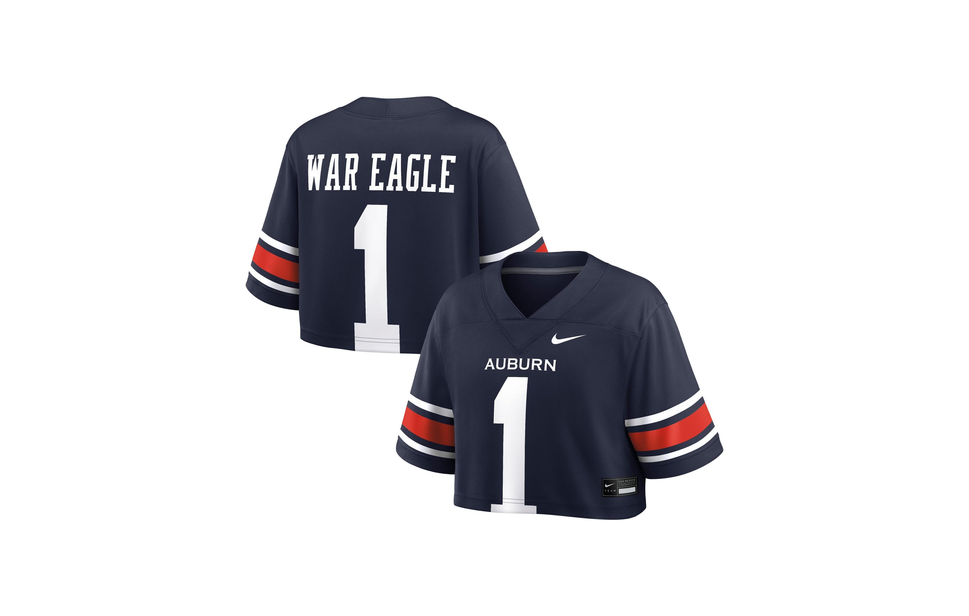 Nike Women's Navy Auburn Tigers Game Crop Top Jersey