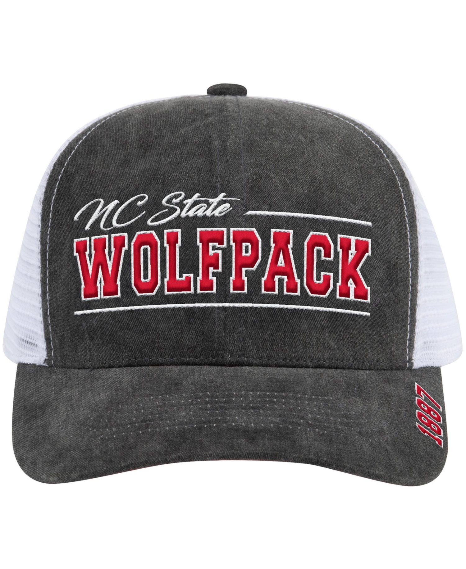 Men's and Women's Gray NC State Wolfpack Billy 2400 Adjustable Trucker Hat