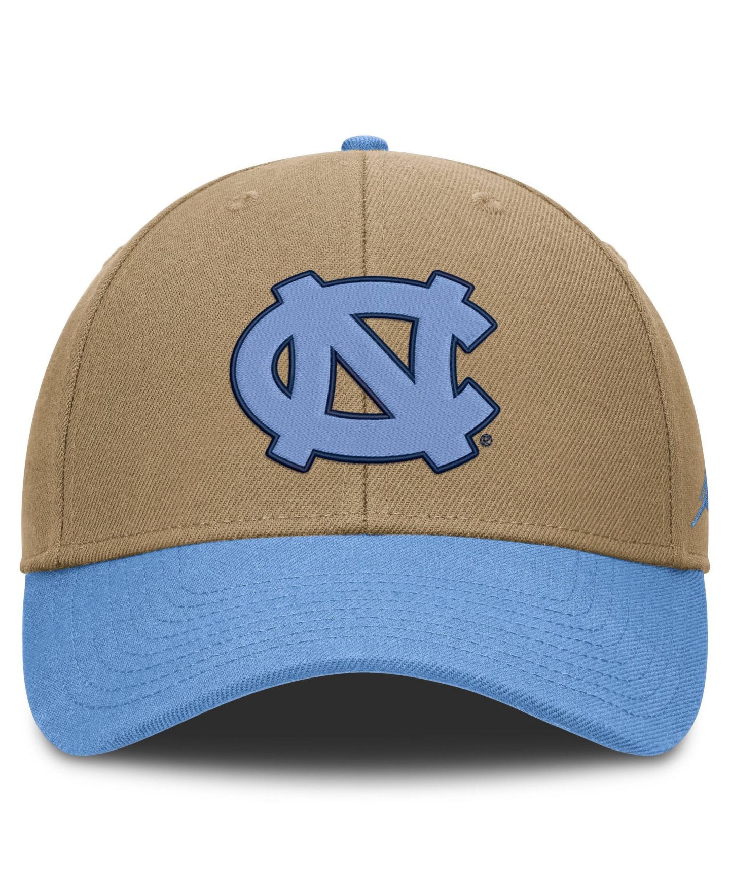 Головные уборы Jordan Beige/Carolina Blue North Carolina Tar Heels Primetime Rise Dri-FIT Adjustable Hat — фото 2