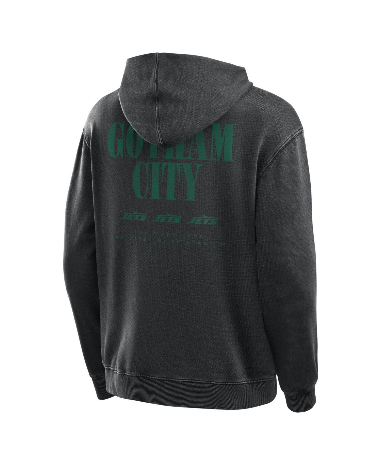 Men's Black New York Jets Relaxed Intense Rivalry French Terry Hoodie