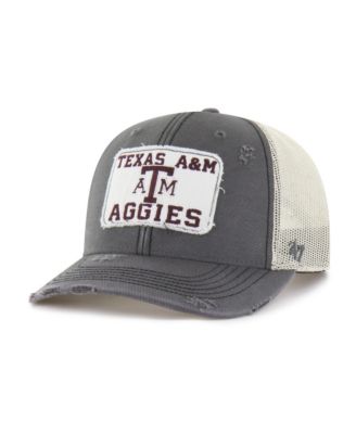 Men's and Women's '47 Charcoal Texas A&M Aggies Egremont Well-Worn Adjustable Trucker Hat