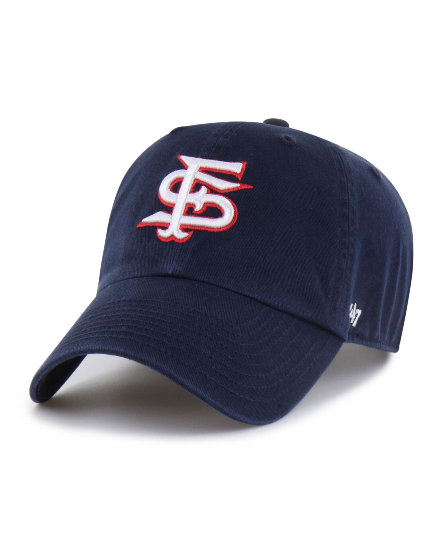 Мужская кепка '47 Brand Navy Fresno State Bulldogs Clean Up Adjustable Hat — фото 1