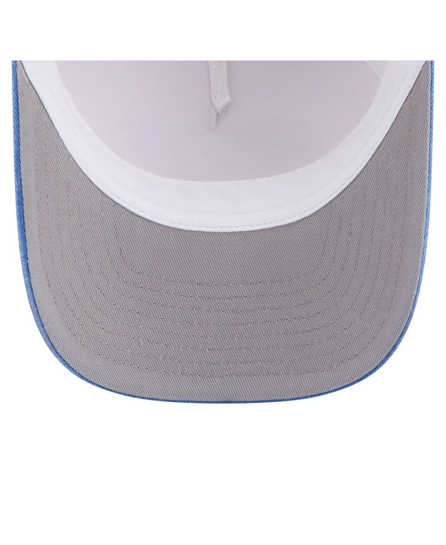 Мужская кепка New Era Stone/Royal Florida Gators Frayed Patch 9FORTY M-Crown A-Frame Trucker Adjustable Hat — фото 5