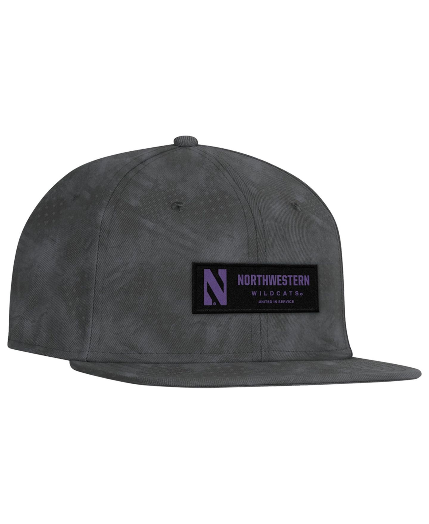 Мужская кепка Under Armour Charcoal Northwestern Wildcats Freedom Collection ArmourFuse Snapback Hat — фото 3