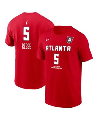 Men's Angel Reese Red Atlanta Dream Explorer Edition Name & Number T-Shirt