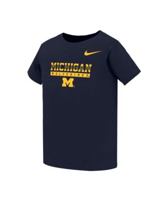 Toddler Navy Michigan Wolverines Name Bar Legend Dri-FIT T-Shirt