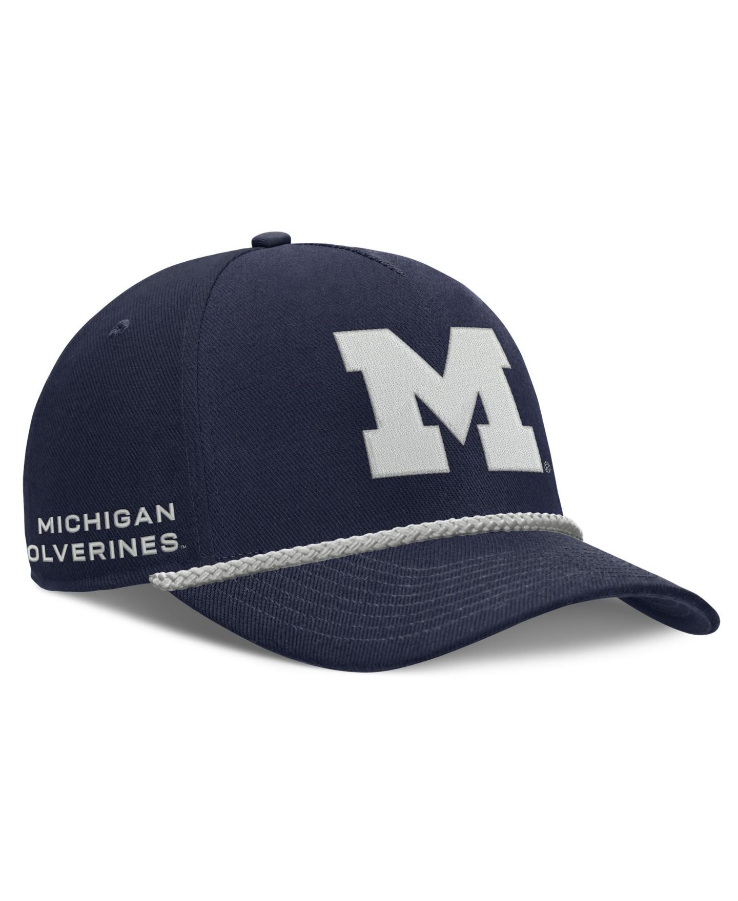 Кепка Jordan Navy Michigan Wolverines Rope Rise Adjustable Hat — фото 2
