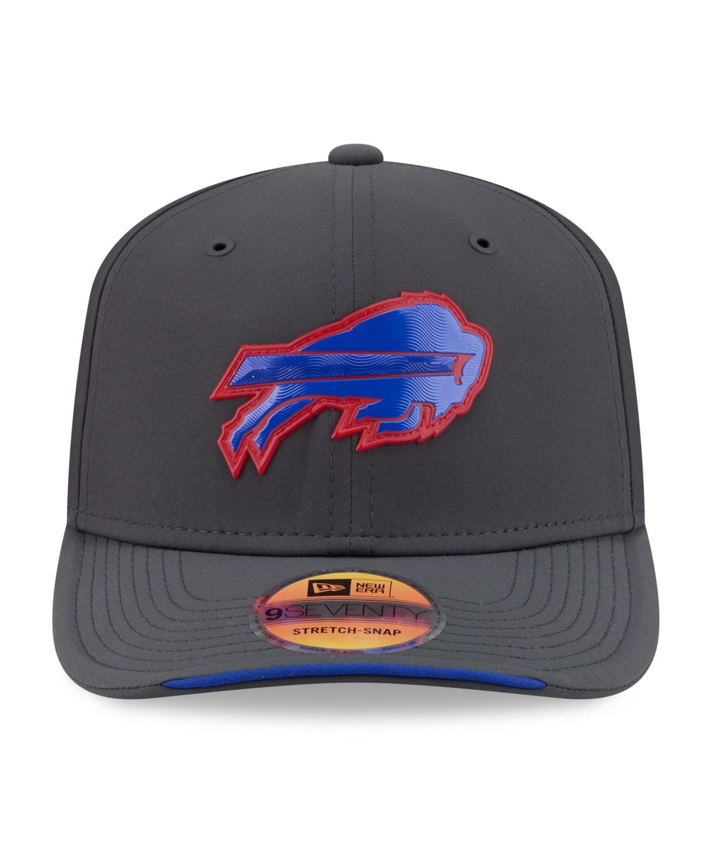 Мужская кепка New Era Gray Buffalo Bills 2026 Sideline Alternate 9SEVENTY Adjustable Hat — фото 2