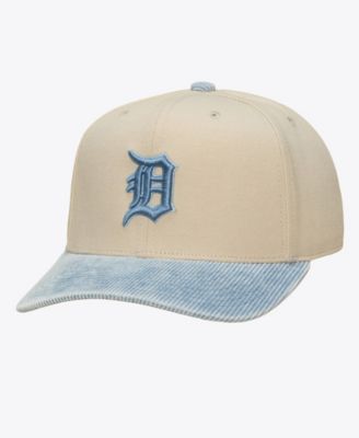 Men's  Cream/Light Blue Detroit Tigers Washed Corduroy Pro Crown Snapback Hat