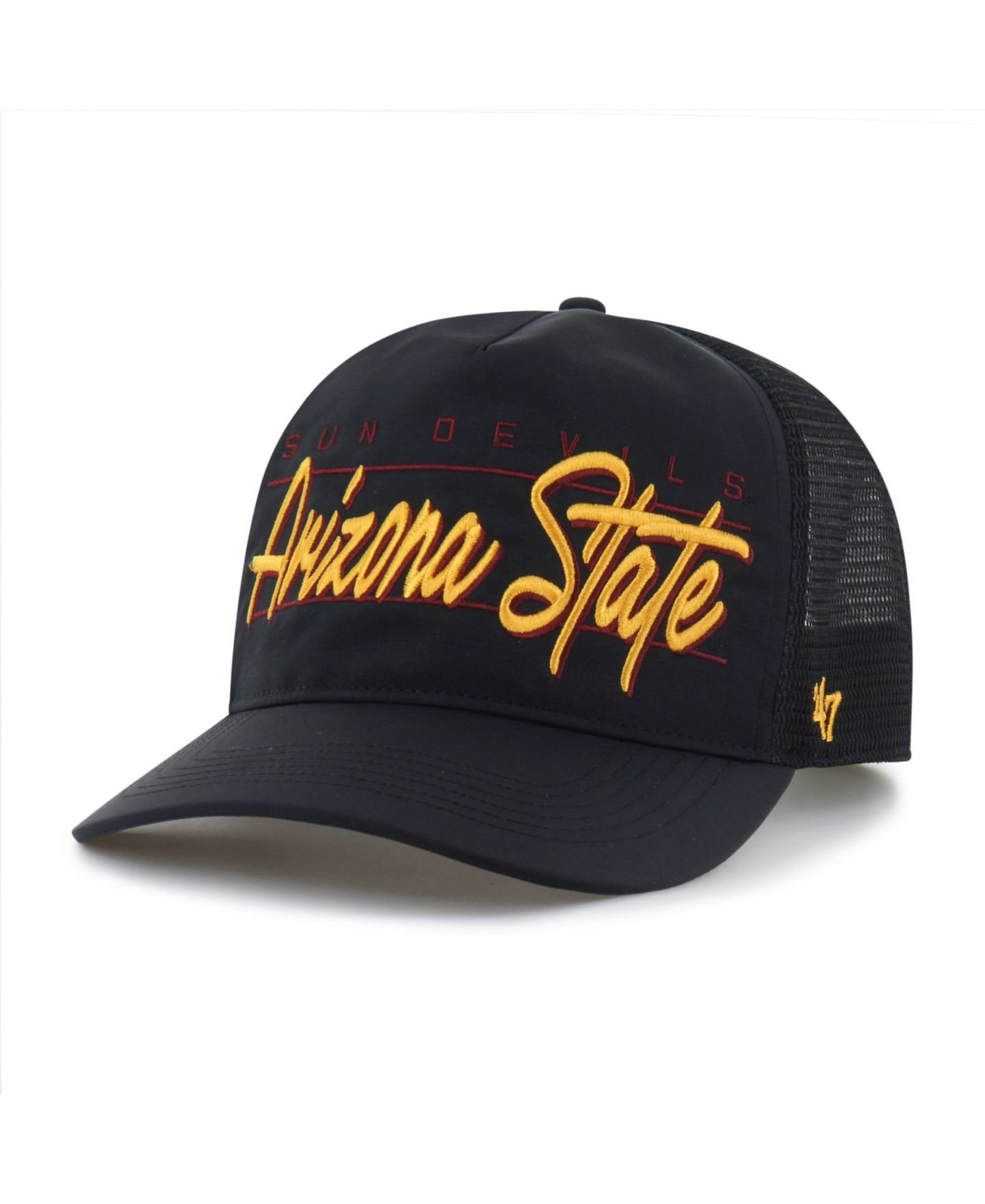 Кепка '47 Brand Black Arizona State Sun Devils brrr° Condor Mesh Hitch Adjustable Hat — фото 1