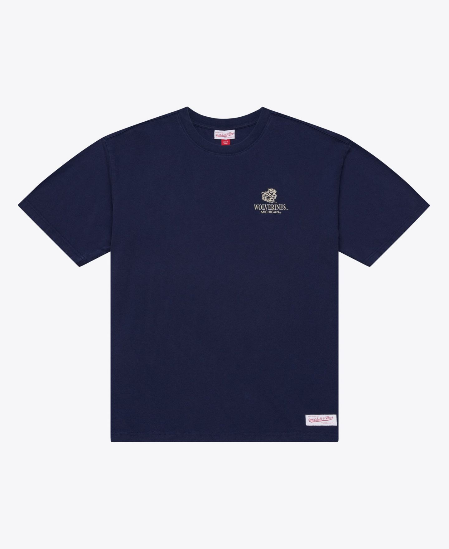 Мужская футболка Mitchell & Ness Navy Michigan Wolverines Core Icon — фото 1