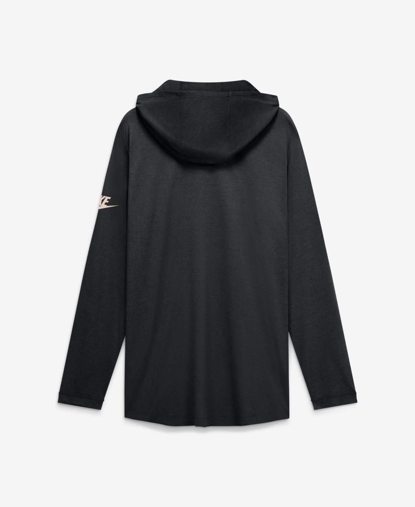 Мужская футболка Nike Black Iowa Hawkeyes Legacy Arch Tri-Blend Long Sleeve Hooded — фото 2