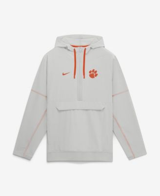 Men's Gray Clemson Tigers 2026 Sideline Anorak Half-Zip Hooded