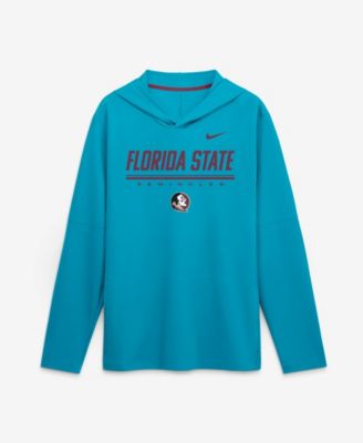 Men's Turquoise Florida State Seminoles 2026 Sideline Lightweight Long Sleeve Hooded Dri-FIT Top