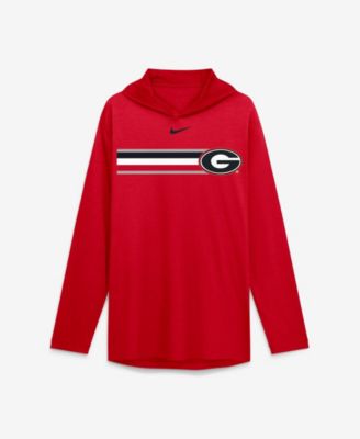 Men's Red Georgia Bulldogs Primetime Pattern Tri-Blend Dri-FIT Long Sleeve Hooded T-Shirt