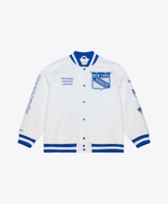 Men's White New York Rangers Arctic Lightweight Satin Full-Snap Jacket